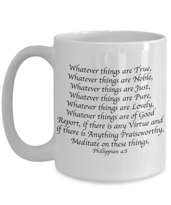 Whatever Things Mug - Moloco Designs