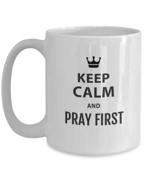 Pray First Mug - Moloco Designs